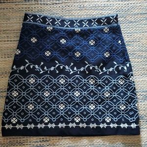 LOFT embroidered skirt